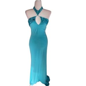 Jovani Jersey Light Blue Gown